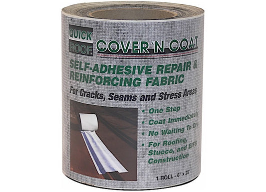Cofair Products Inc QUICK ROOF COVER FTN COAT IS A SELF-ADHESIVE REPAIR AND REINFORCING FABRIC