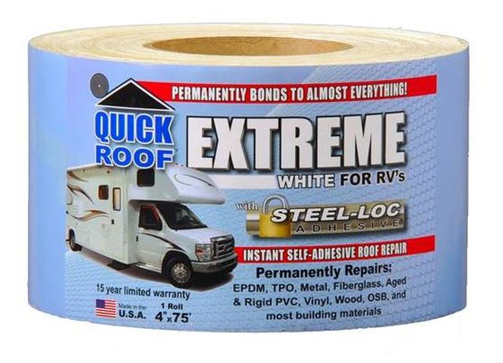 Cofair Products Inc QUICK ROOF EXTREME FOR RV'S 4INX75FT- WHITE