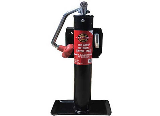 Carry-on Trailer WELD ON 2K SWIVEL, 10IN LIFT, TOP WIND, BLACK