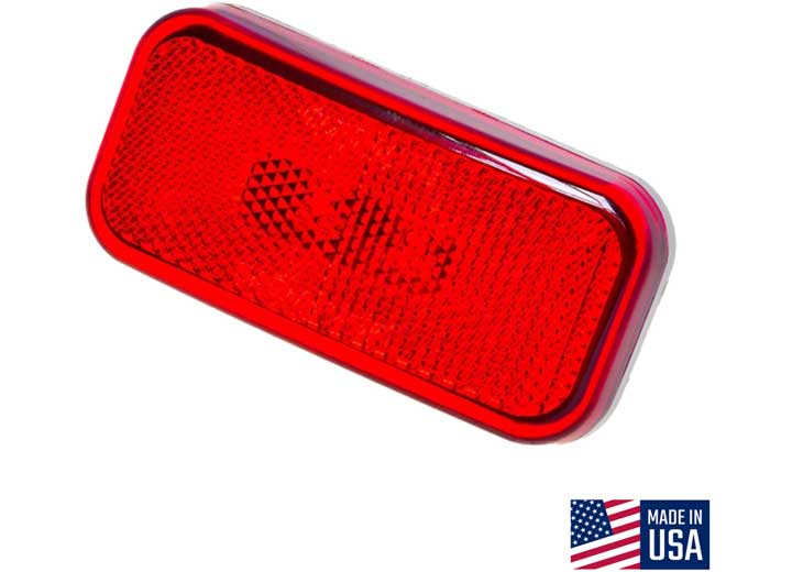 Creative Products Group CLEARANCE LIGHT, WITH ROUNDED CORNERS, INCADESCENT, RED LENS, WITH WHITE BASE
