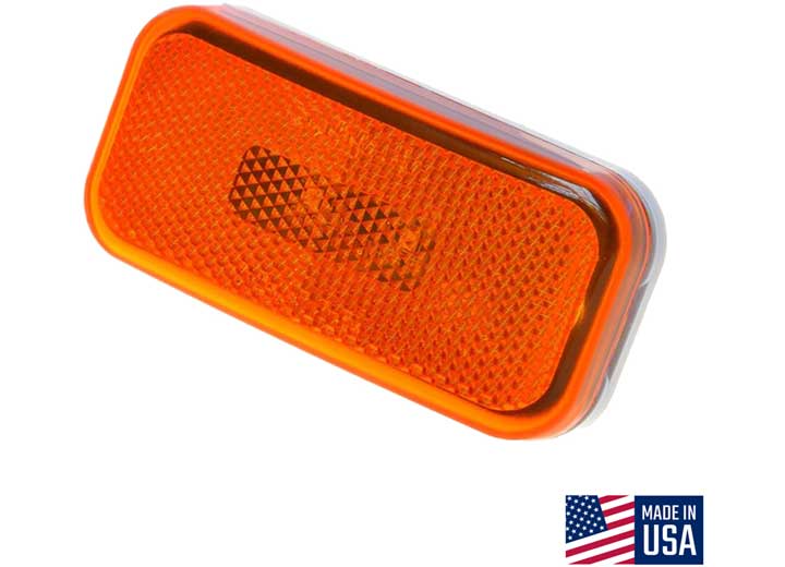 Creative Products Group CLEARANCE LIGHT, WITH ROUNDED CORNERS, INCADESCENT, RED LENS, WITH WHITE BASE
