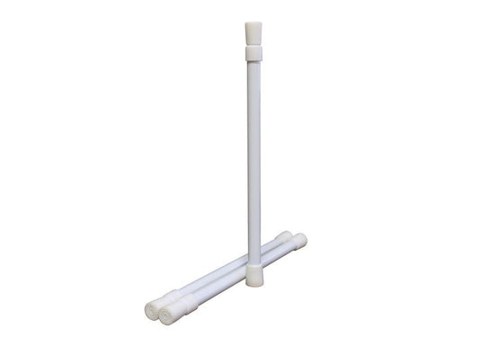 Creative Products Group WHITE METAL SHORT FOOD FENCE RODS, 3-PK 10IN-17IN
