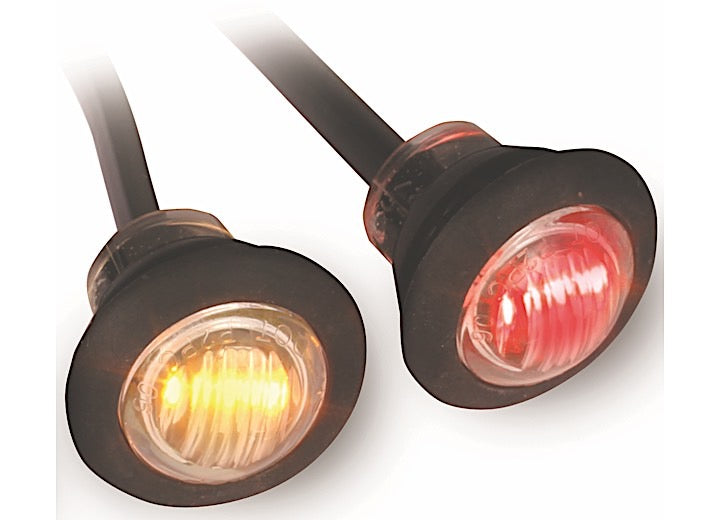 Custer Products Inc 3/4IN AMBER LED LIGHT, 2 WIRE/CLEAR LENS