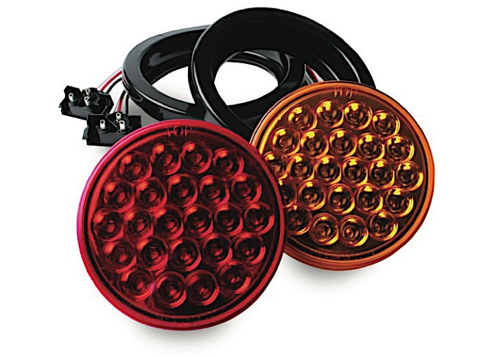 Custer Products Inc 4IN ROUND RED 24 LED LIGHT W/ MIRROR