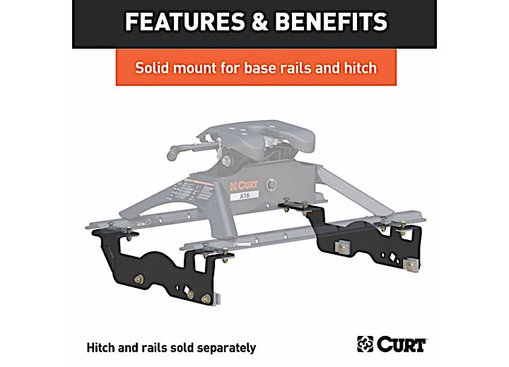 Curt Manufacturing 15-C F150 CUSTOM 5TH WHEEL BRACKET KIT(USE W/CUR16104ORCUR16204)