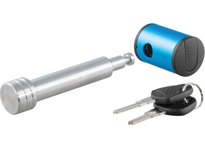 Curt Manufacturing 5/8IN CLS III/IV RIGHT ANGLE RECEIVER LOCK W/BLUE ANODIZED HEAD