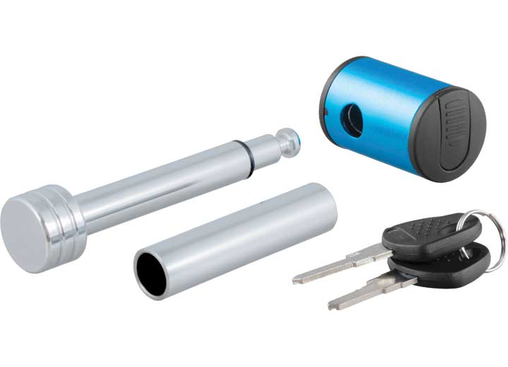 Curt Manufacturing RIGHT ANGLE CLASS I/II/III/IV (1 1/4IN & 2IN) RECEIVER HITCH LOCK W/ADAPTER - INCLUDES 2 KEYS