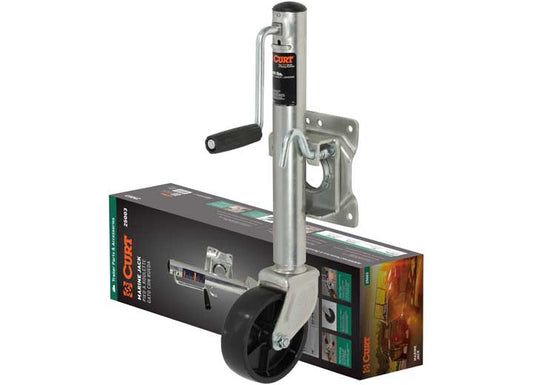Curt Manufacturing MARINE TRAILER JACK W/6IN WHEEL 1,000LB 10IN TRAVEL PACKAGED