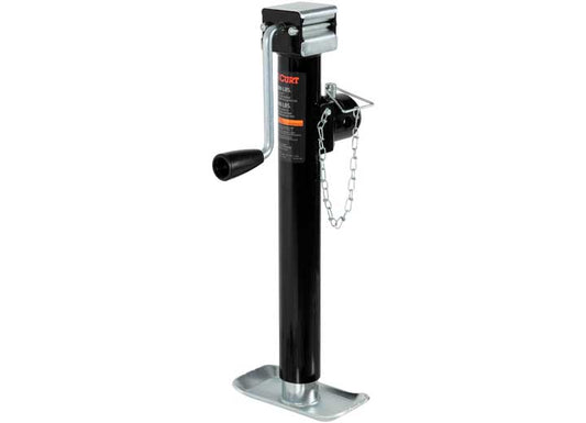 Curt Manufacturing PIPE-MOUNT SWIVEL TRAILER JACK W/SIDE HANDLE 5,000LB 15IN TRAVEL