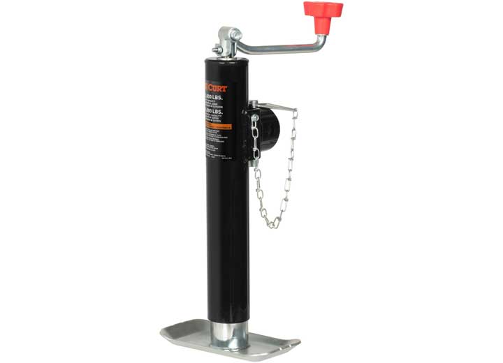 Curt Manufacturing PIPE-MOUNT SWIVEL TRAILER JACK W/TOP HANDLE 5,000LB 10IN TRAVEL