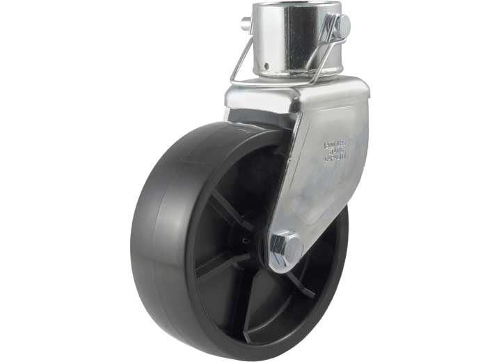 Curt Manufacturing PACKAGED CASTER ASSEMBLY W/6IN X 2IN POLY WHEEL FOR 2IN TUBE