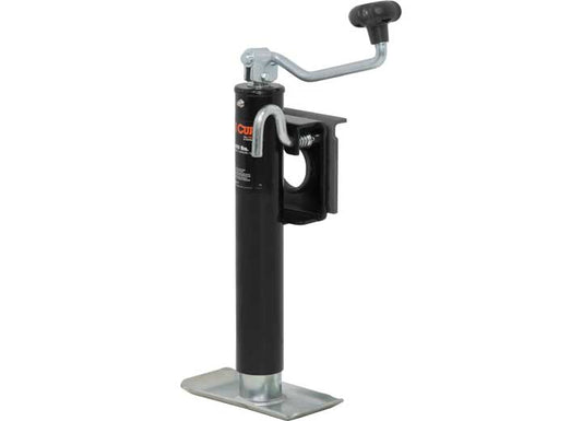 Curt Manufacturing WELD-ON BRACKET MOUNT SWIVEL JACK 2000# CAP10IN LIFT TOP WIND BLACK