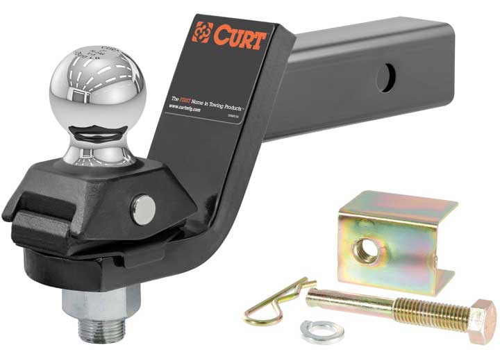 Curt Manufacturing ROCKERBALL CUSHION HITCH W/2IN BALL 2IN SHANK 7,500LB 3IN DROP)