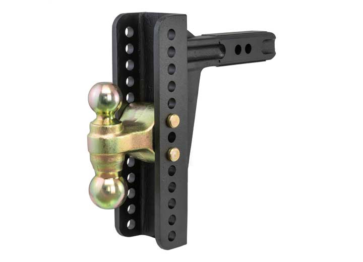 Curt Manufacturing ADJUSTABLE CHANNEL MOUNT W/DUAL BALL 2IN SHANK 10 1/8IN DROP 14000LBS