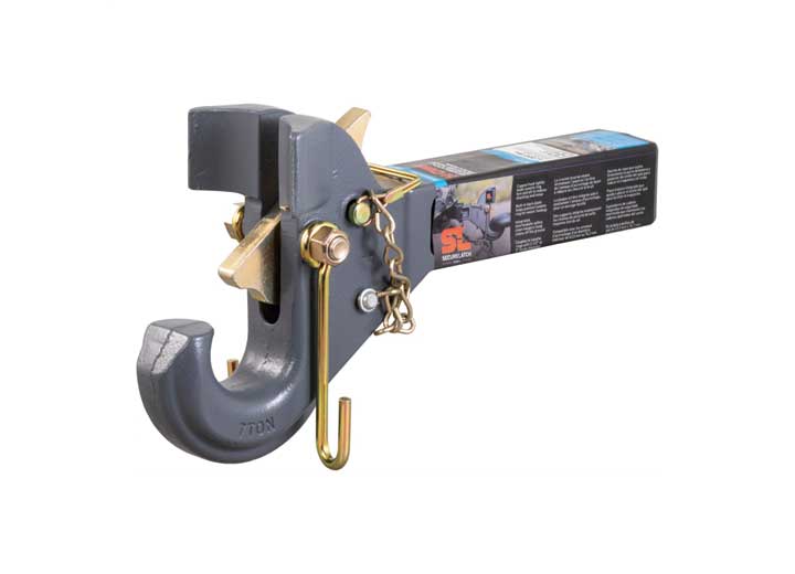 Curt Manufacturing SECURELATCH RECEIVER-MOUNT PINTLE HOOK (2IN SHANK, 14K, 2 1/2IN OR 3IN LUNETTE)