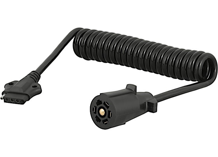 Curt Manufacturing 7-WAY RV BLADE TO 5-WAY 8FT COILED ADAPTE