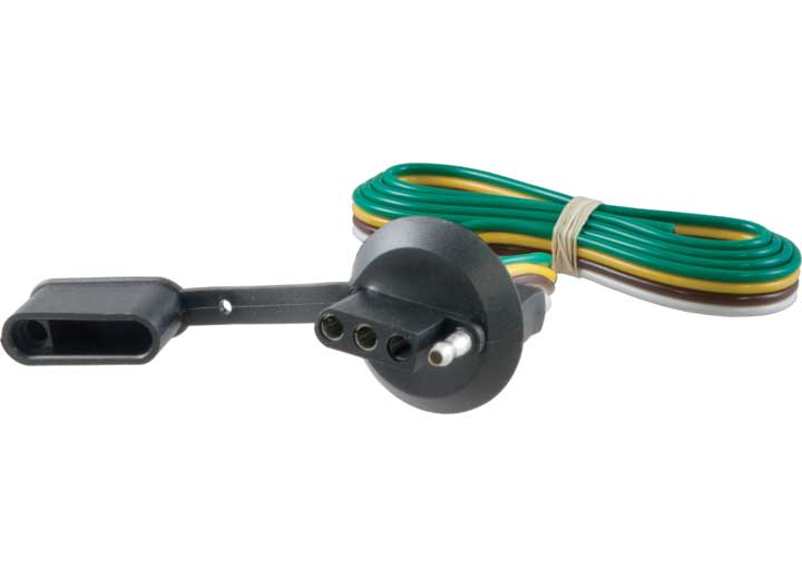 Curt Manufacturing 4-FLAT TO 4-FLAT 1.25 DIAMETER PLUG 36 IN LEAD PACKAGED