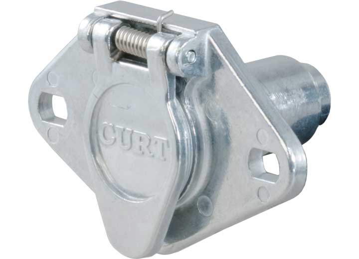 Curt Manufacturing Curt 4-Way Round Socket - Vehicle End
