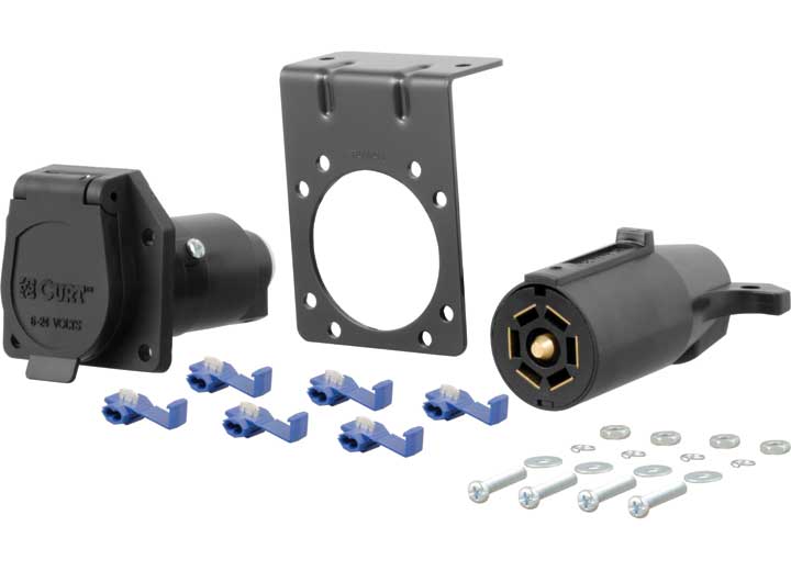 Curt Manufacturing Curt 7-Way Round RV Blade Wiring Connector