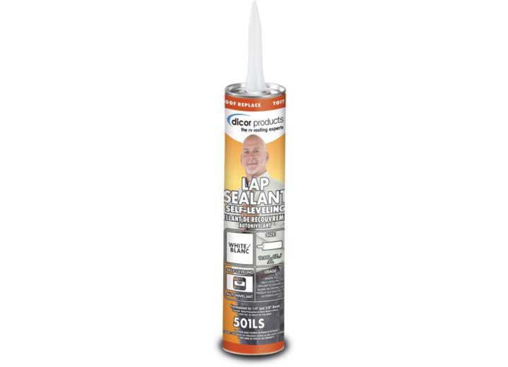 Dicor Products Self-Leveling Lap Sealant - 10.3 oz. Tube, Dove (Bright White)