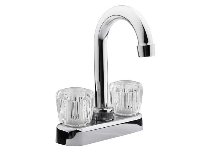 Dura Faucet RV Bar Faucet – Chrome Polished with Crystal Acrylic Knobs