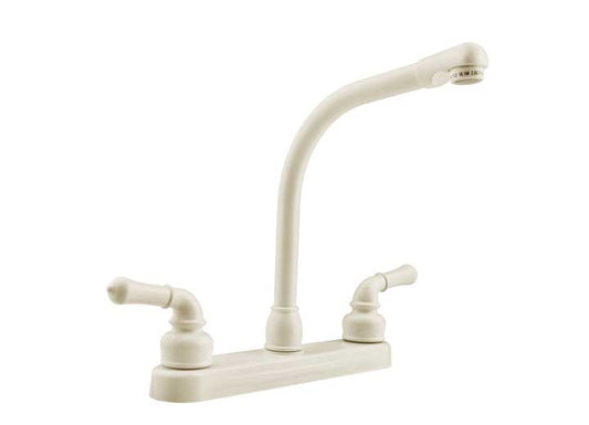 Dura Faucet Classical Hi-Rise RV Kitchen Faucet – Bisque Parchment with Classical Handles