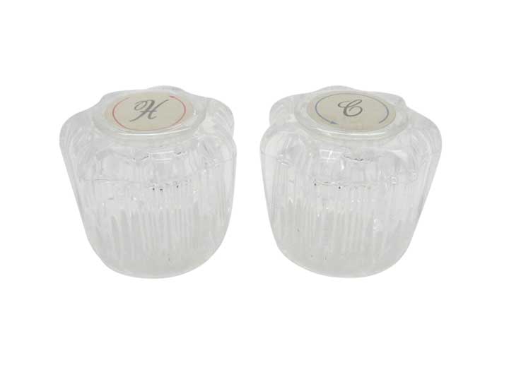 Dura Faucet Replacement Crystal Acrylic Knobs (Pair)