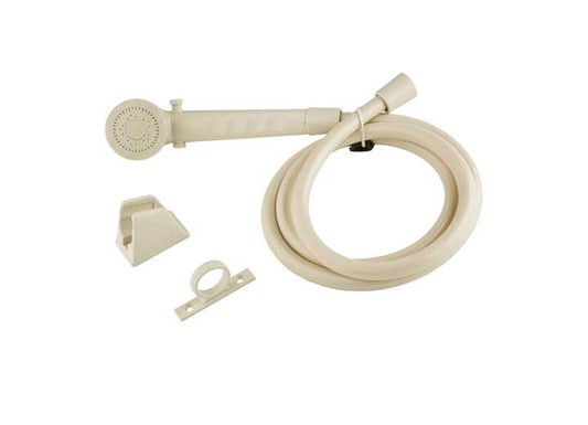Dura Faucet Economy RV Single Function Shower Wand & Hose Kit – Bisque Parchment