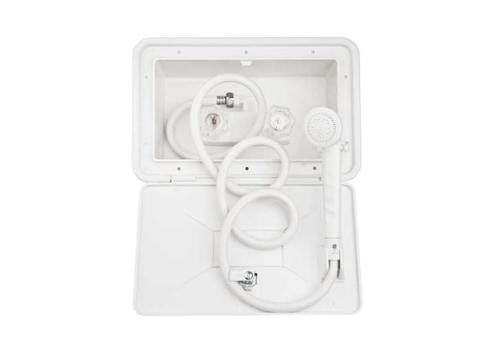 Dura Faucet RV Exterior Shower Box Kit – White
