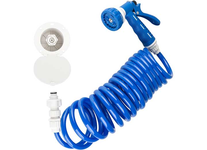 Dura Faucet RV Exterior Quick Connect Spray Dock Kit – Blue/White