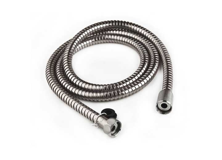 Dura Faucet 60” Stainless Steel RV Shower Hose – Brushed Satin Nickel