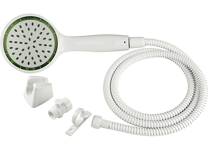 Dura Faucet Pressure Assist RV Single Function Shower Wand & Hose Kit – White