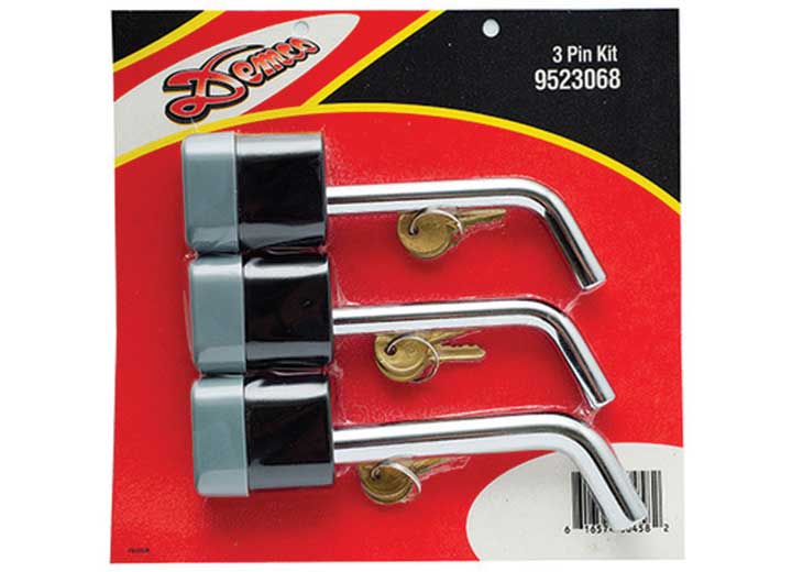 Demco LOCKING PIN KIT F/TOW BAR TO MOTORHOME & TOWBAR TO BASEPLATE-3PK
