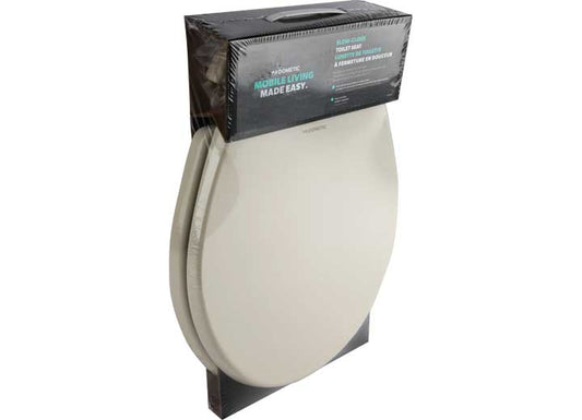Dometic USA Dometic Slow Close Wooden Toilet Seat for 310 Series Round RV Toilets - Bone