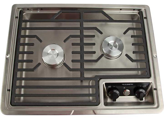 Dometic USA DROP IN RV 2-BURNER PROPANE COOKTOP, STAINLESS D21-SEC