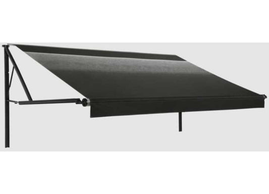 Dometic USA POWER PATIO 15FT. ONYX DOUBLE-SIDED VINYL FABRIC, BLK VINYL WEATHER SHEILD, BLACK END CAP