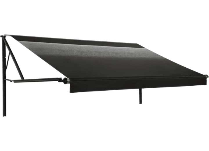 Dometic USA 17 FT 9100 POWER PATIO AWNING (915) ONYX FABRIC, POLAR WHITE WEATHERSHIELD & END CAP
