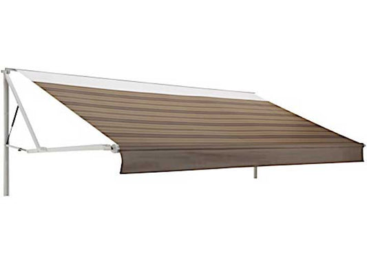 Dometic USA POWER PATIO W/SLT 11'L X 8'EXT. MAROON FADE VINYL POWER PATIO AWNING W/POLAR WHITE METAL COVER