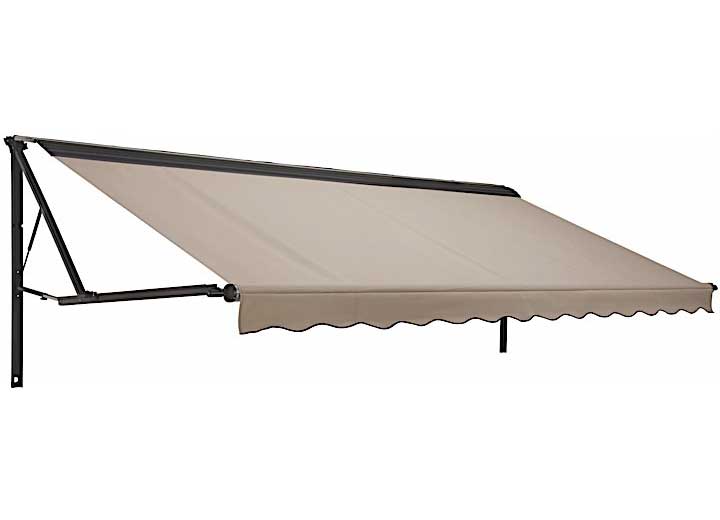 Dometic USA SUNCHASER EX 5-SLAT 18'L X 8'EXT. AZURE  VINYL MANUAL PATIO AWNING W/POLAR WHITE METAL COVER