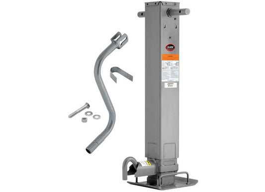 Draw-Tite HD SQUARE TRAILER JACK 12,000 LB SIDEWIND 12-1/2 IN TRAVEL NO HANDLE BLACK