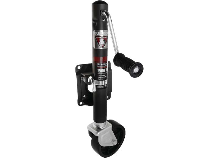 Draw-Tite ROUND TRAILER JACK SIDE MOUNT 1,500LB LIFT CAPACITY SIDEWIND BOLT-ON 10IN TRAVEL