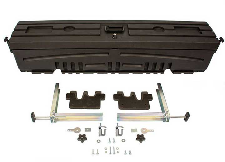 DU-HA HUMPSTOR TRUCK BED EXTERIOR STORAGE/GUN CASE FITSTOPPERS(MOUNTING KIT INC)BLACK