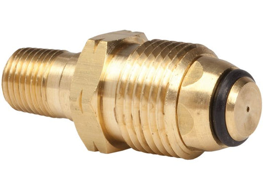MR. HEATER 1/4 MALE PIPE THREAD X RESTRICTED FLOW SOFT NOSE P.O.L. WITH HANDWHEEL