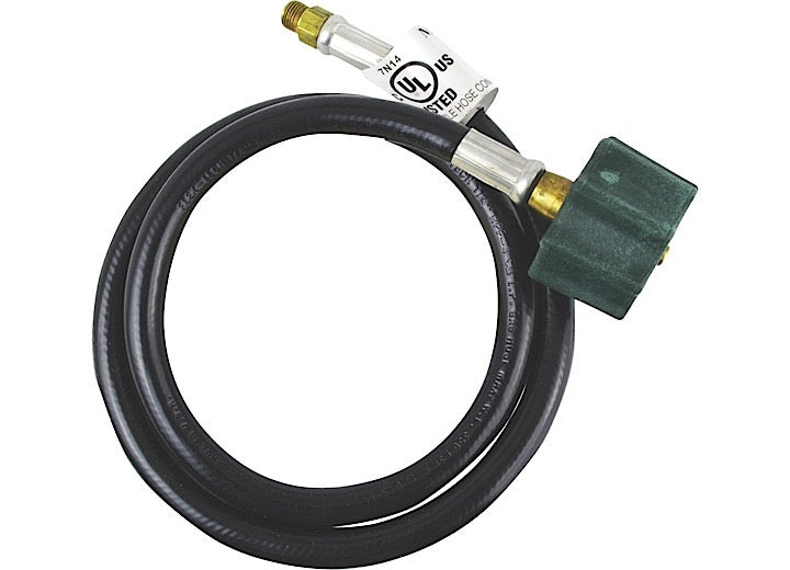 ENERCO 5FT PROPANE HOSE ASSEMBLY (GREEN ACME NUT X 1/4IN MALE INVERTED FLARE) CLAMSHELL