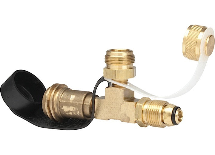 ENERCO BRASS PROPANE ADAPTER TEE CLAMSHELL