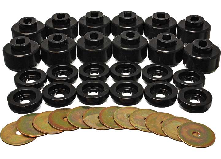 Energy Suspension BODY MOUNT SET-BLK,PERFORMANCE POLYURETHANE