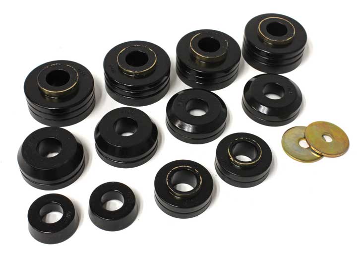Energy Suspension BODY/CAB MOUNT SET-BLK,PERFORMANCE POLYURETHANE