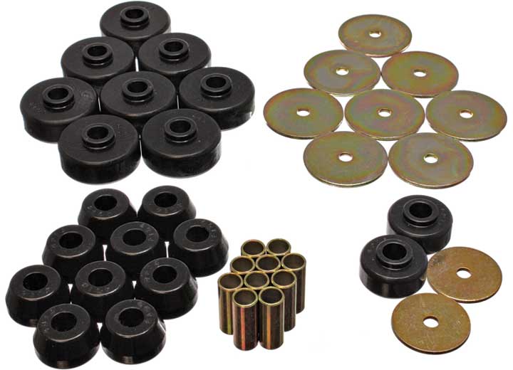 Energy Suspension BODY MOUNT SET-BLK,PERFORMANCE POLYURETHANE