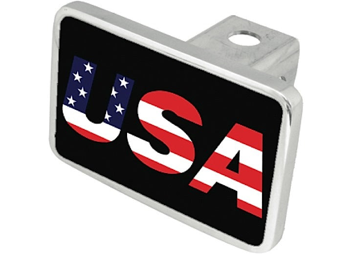 Eurosport USA STARS & STRIPES W/BLACK BACKGROUND HITCH PLUG