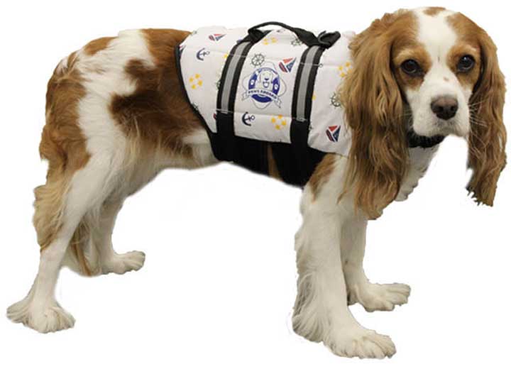 Fido Pet Products Paws Aboard Dog Life Jacket, Nautical, Small